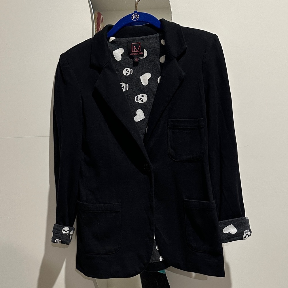 Material Girl Heart Skull Blazer